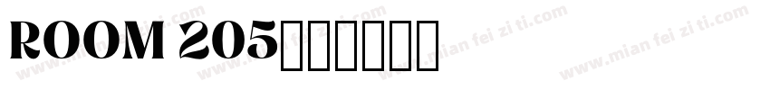 ROOM 205字体转换